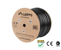 Lanberg UTP solid gel. cable, CU, cat. 6, 305m, Juodas