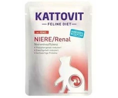 Drėgnas Kačių Maistas - KATTOVIT Feline Diet Inkstams Su Jautiena 85g