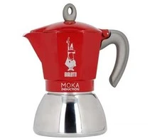 Kavos aparatas Bialetti naujas moka indukcinis 6tz kavos virimo aparatas, raudonas