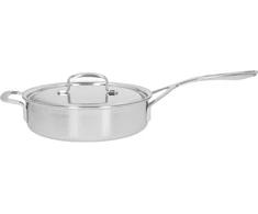 DEMEYERE 5-PLUS Sauté keptuvė su 2 rankenomis ir dangčiu, 40850-853-0 - 24 CM