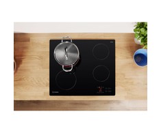 INDESIT | Kaitlentė | AAR 160 C | Vitrokeramika | Degiklių / virimo zonų skaičius 4 | Palieskite | Laikmatis | Juodas