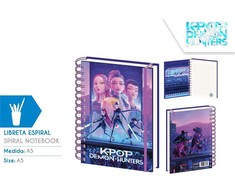 Kids Euroswan Užrašų knygelė spirale A5 k-pop demon hunters