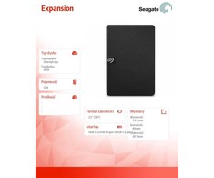 Kietasis diskas Seagate Dysk zewnętrzny expansion 5tb 2,5 stkm5000400 juoda