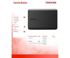 Kietasis diskas Dysk zewnętrzny hdd toshiba canvio basics 2022 (4tb; 2.5"; hdtb540ek3ca)