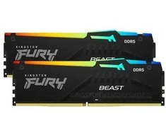 RAM Kingston Atmintis ddr5 fury beast juodas rgb 16gb(2* 8gb)/6000 cl36 expo