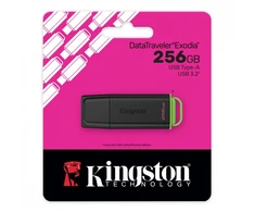 Kingston 256gb portable usb 3.2 gen 1 datatraveler exodia juodas/žalias