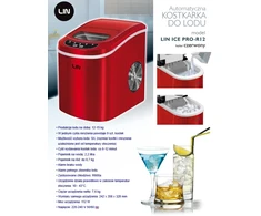 Kostkarka do lodu lin ice pro-r12 raudona