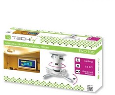 Techly Projektoriaus laikiklis 20 cm, luboms, 15 kg, baltas