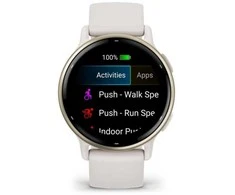 „Garmin vivoactive 5“ AMOLED sportinis laikrodis, 42 mm, dramblio kaulo spalvos