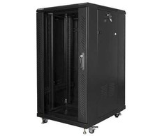 Lanberg ff01-6822-12b pastatoma rack spintelė 19" 22u 600x800 juodos stiklinės durys (plokštos pakuotės)