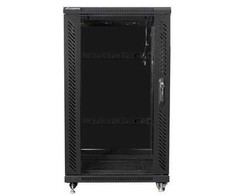 Lanberg ff01-6822-12b pastatoma rack spintelė 19" 22u 600x800 juodos stiklinės durys (plokštos pakuotės)