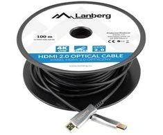 Lanberg HDMI kabelis m/m v2.0 100m optinis AOC CA-HDMI-20FB-1000-BK