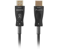 Lanberg kabelis hdmi m/m v2.1 50m 8k optyczny aoc ca-hdmi-30fb-0500-bk