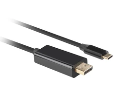Lanberg kabelis usb-c(m)->displayport(m) 1m 4k 60hz juoda ca-cmdp-10cu-0010-bk