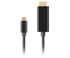 Lanberg kabelis usb-c(m)->hdmi(m) 1m 4k 60hz juoda ca-cmhd-10cu-0010-bk