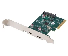 Lanberg Karta jungiama į tinklą pci express x1 -> 2x usb-c 3.2 gen 2x1 led low profile