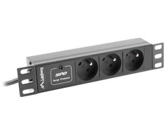 Lanberg Listwa zasilająca rack pdu 10 cali 1u 3x pl 2m 16a 230v pl juoda