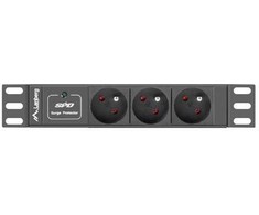 Lanberg Listwa zasilająca rack pdu 10 cali 1u 3x pl 2m 16a 230v pl juoda