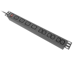 LANBERG RACK PDU POWER STRIP 19" 1U 16A 2M 4X C19 6X IEC C13 Juodas C20