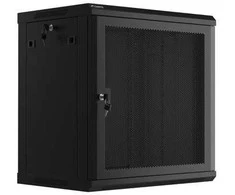 Pakabinama stelažo montavimo spinta 19" 12u 600x450 juodos Lanberg perforuotos durys (plokščia pakuotė)