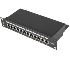Patch panel lanberg ppf6-9012-b (1u; 10"; kat. 6; ftp; 12xrj-45)