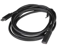 Lanberg | USB-C M/F 3.1 kabelis | CA-USBE-20CC-0015-BK
