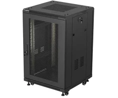 Lanberg stovima serverinė spinta 19" 18U 600x800 juoda, su stiklinėmis durimis