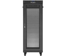 Lanberg 19 colių 32u 600x1000 pastatoma rack spintelė su perforuotomis durelėmis, LCD, juoda (plokštos konstrukcijos)