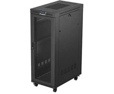 Lanberg 19 colių 32u 600x1000 pastatoma rack spintelė su perforuotomis durelėmis, LCD, juoda (plokštos konstrukcijos)