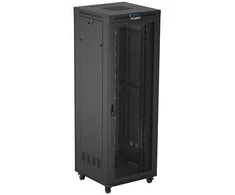 Lanberg 19 colių 47u 800x800 pastatoma rack spintelė su perforuotomis durelėmis, LCD, juoda (plokštos konstrukcijos)
