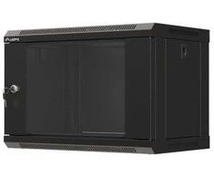Lanberg szafa instalacyjna rack wisząca 19" 6u 540x350 juoda drzwi przeszklone (flat pack)