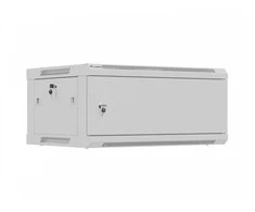 Lanberg Sieninė instaliacinė spintelė 19" 4U 600X450 | WF01-6404-00S | Pilka