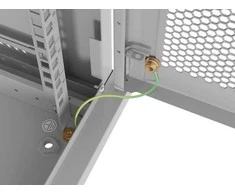 Lanberg 19" 4u 600x450 pilka sieninė rack spintelė su perforuotomis durelėmis (plokštos konstrukcijos)