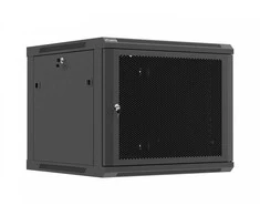 Lanberg sieninė rack spintelė 19" 9U 600x600 juoda perforuotos durys