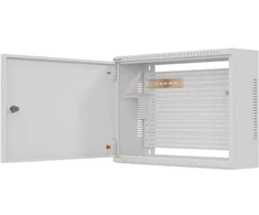 SZAFA INSTALACYJNA TPR 10" &amp; 19" Z PŁYTĄ MESH 560X420X180 Pilka LANBERG (ZŁOŻONA)