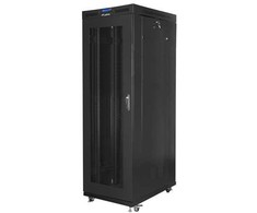 Lanberg 19 colių 42u 800x1200 juoda rack spintelė su perforuotomis durelėmis, LCD (plokštos konstrukcijos) v2
