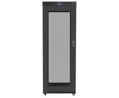 Lanberg 19 colių 42u 800x1200 juoda rack spintelė su perforuotomis durelėmis, LCD (plokštos konstrukcijos) v2