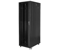 Spinta jednosekcyjna, zamykana na zamek lanberg ff01-8042-12b (42u; 19''; 2050mm / 800mm / 1000 mm; stojąca; pełne, szklane; 800 kg; spalva juoda)