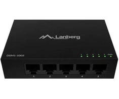 Šakotuvas LANBERG SWITCH 5X1GB/S UNMANAGED 12V METAL CASE