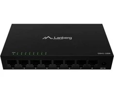 Šakotuvas LANBERG SWITCH 8X1GB/S UNMANAGED 12V METAL CASE