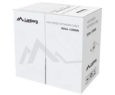 Lanberg UTP kabelis kat.5e cu 305 m laidinis laidas lcu5-12cu-0305-y geltonas