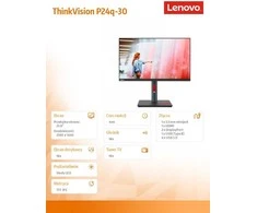 Monitorius Lenovo | ThinkVision | P24q-30 | 23.8 " | IPS | 16:9 | 60 Hz | 4 ms | 2560 x 1440 pikselių | 300 cd/m² | HDMI jungtys quantity 1x HDMI 2.0 | Juodas | Garantija 36 mėn.