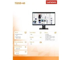 Monitorius Lenovo ThinkVision T32UD-40
