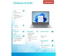Nešiojamas kompiuteris Lenovo ThinkBook 16 G8 - Core i5-13420H | 16"-WUXGA | 16GB | 512GB | Win11Pro