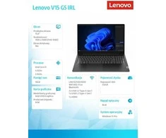 Lenovo Nešiojamas kompiuteris V15 G5 i3-1315U 16G 512G W11P 3YOS