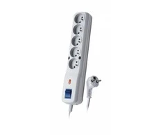 Lestar Apsaugos nuo viršįtampių juosta LV-530W, 1l, 5,0m, pilka