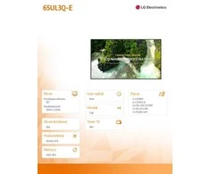 LG UHD reklaminis ekranas | 65UL3Q-E | 65" | 350 cd/m² | Kraštovaizdžio / Portreto režimas | 16/7 | webOS | 8 ms | 178° | 178°