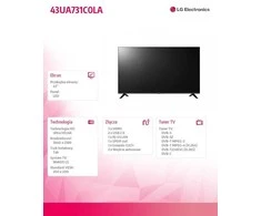 LG Televizorius led 43 cale 43ua731c0la.aeeq