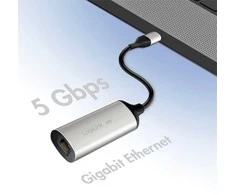 Adapteris USB LogiLink USB-C - RJ-45 Sidabrinė (UA0456)