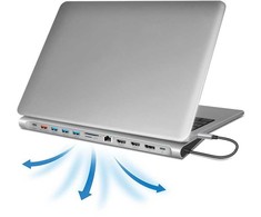 LogiLink Doko stotelė usb3.2 ,usb-c,12-portów, pd